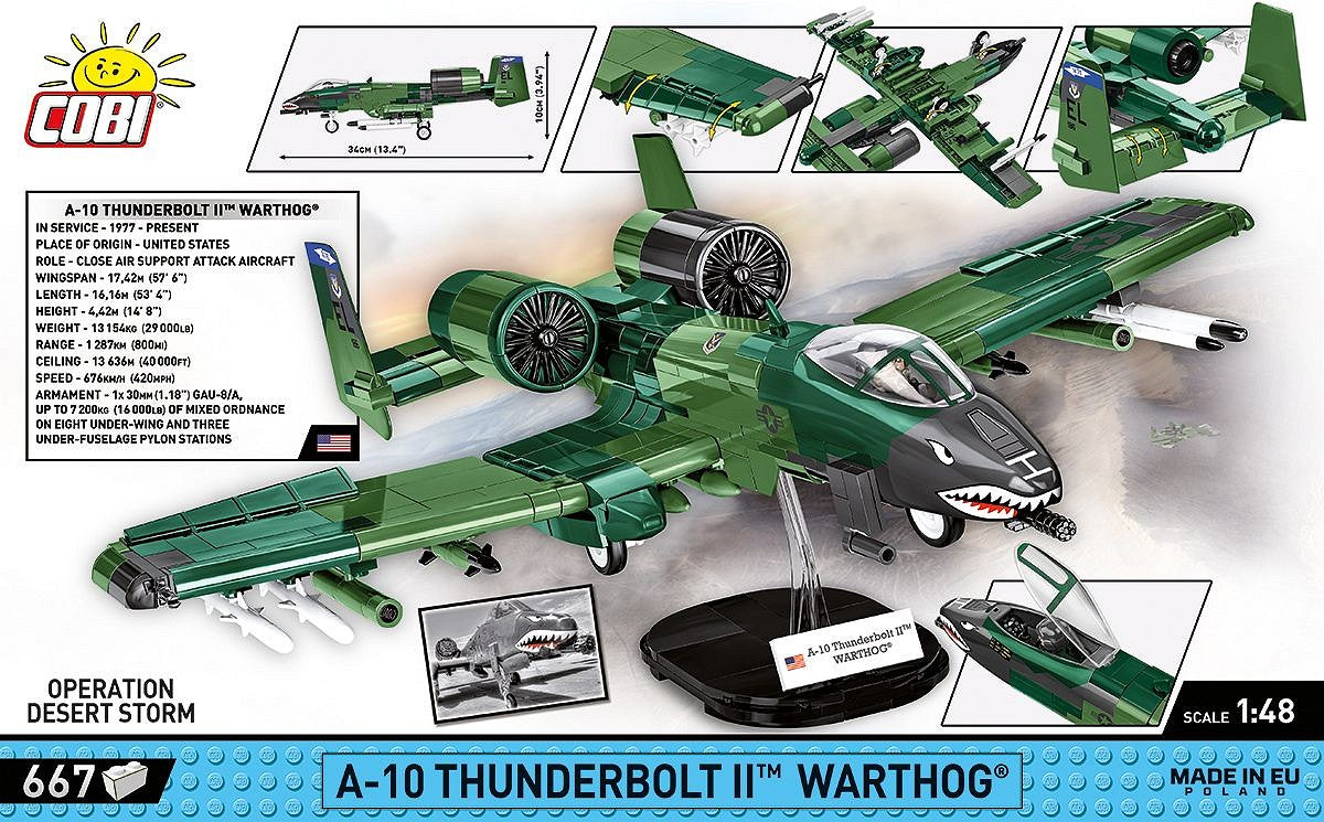 Cobi A-10 Thunderbolt II Warthog Brick Model Kit Cobi