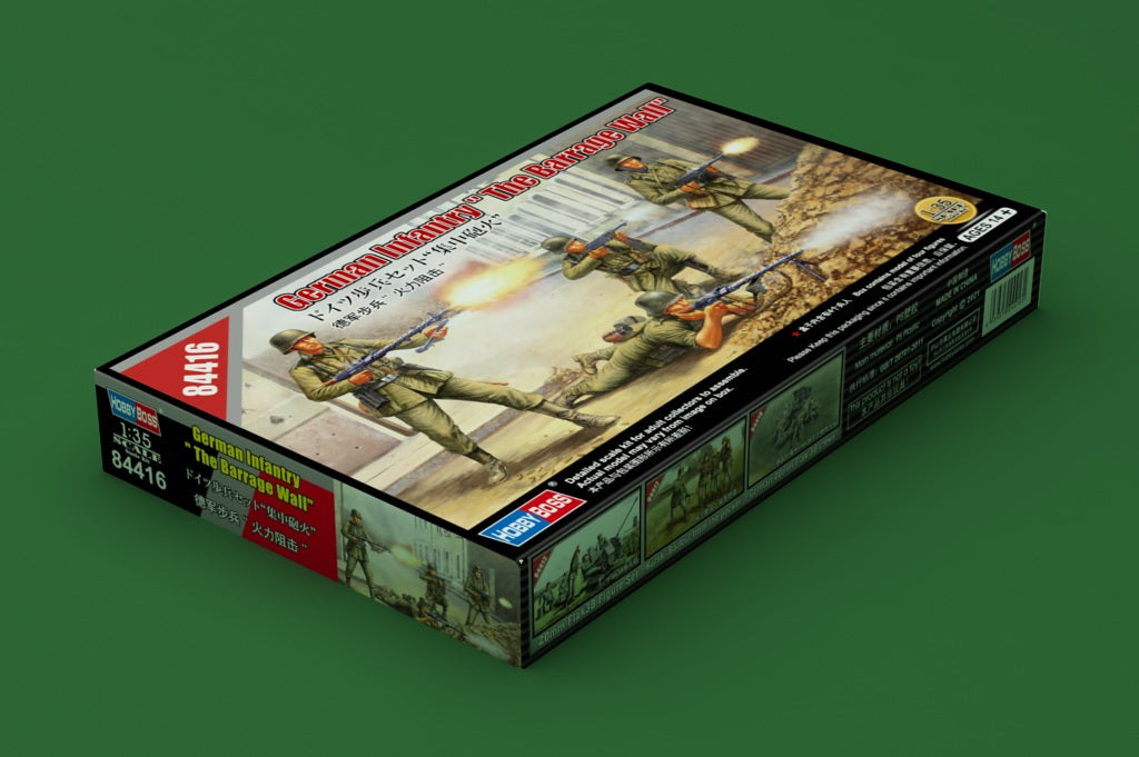 Hobby Boss 1/35 German Infantry "The Barrage Wall" Scale Model Hobby Boss