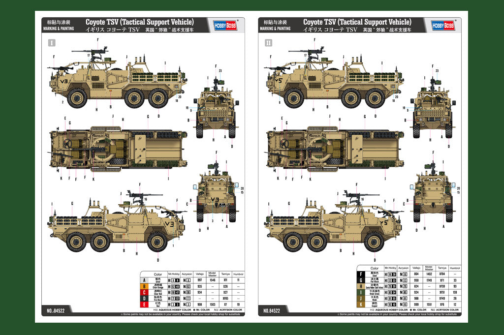 Hobby Boss 1/35 Coyote TSV Scale Model Hobby Boss
