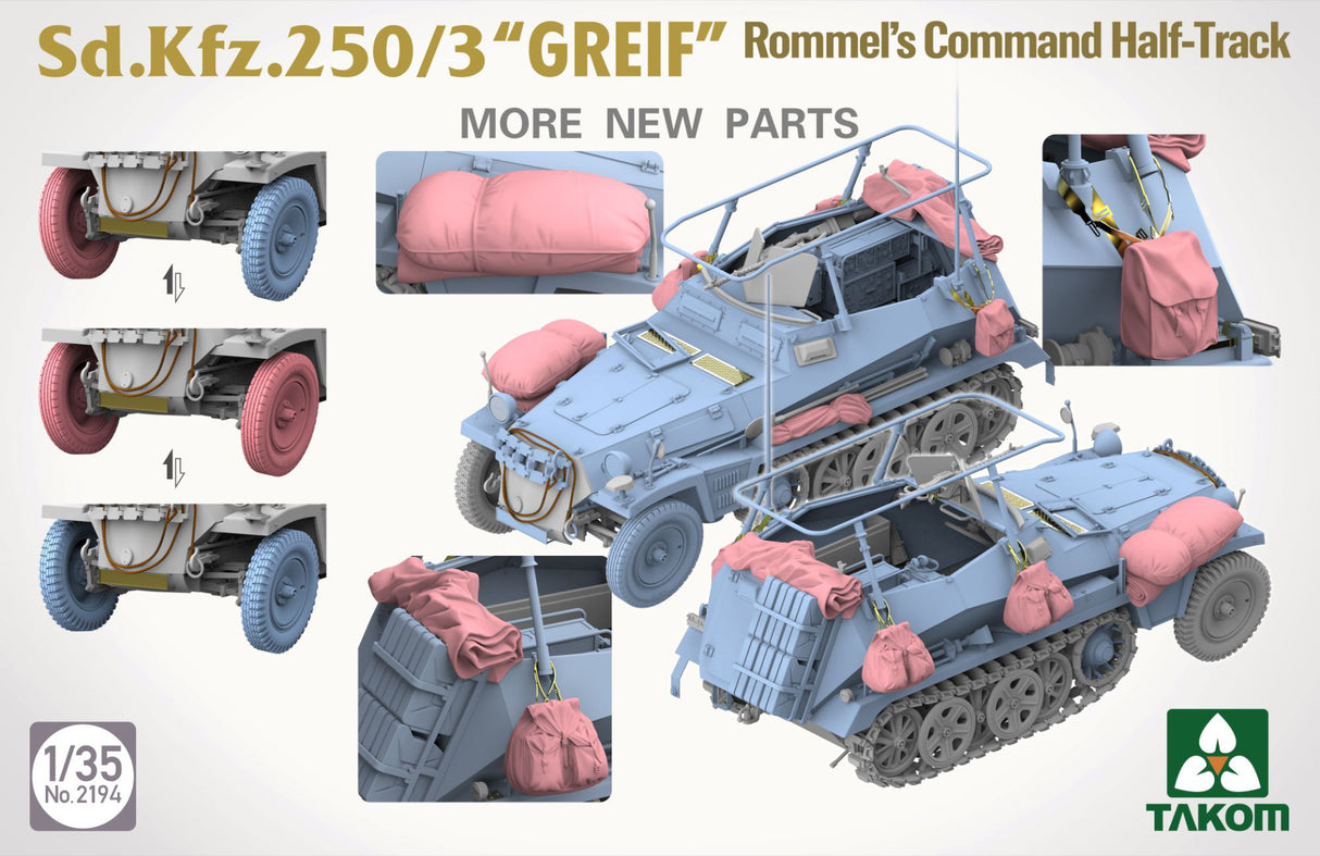 Takom 1/35 German Army SdKfz 250/3 "Greif" Scale Model Takom