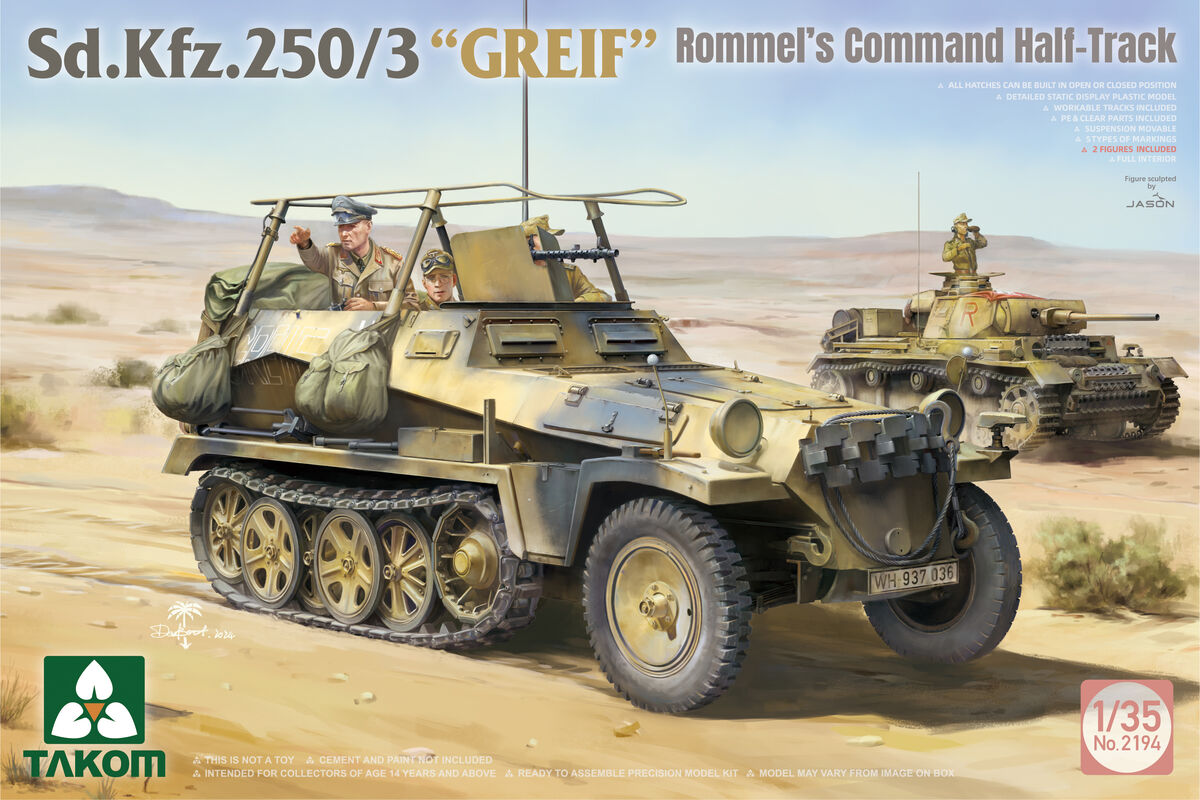 Takom 1/35 German Army SdKfz 250/3 "Greif" Scale Model Takom