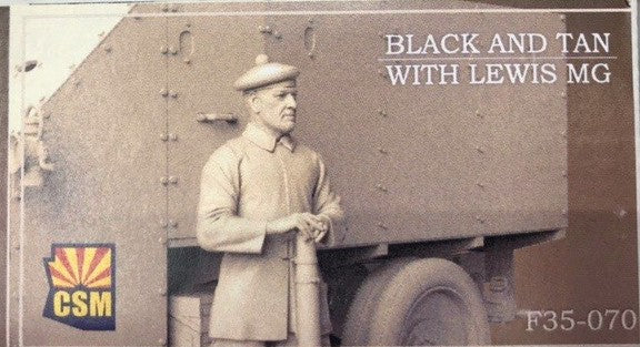 CSM 1/35 Armoured Tender Scale Figures Scale Model CSM Black and tan with Lewis MG.
