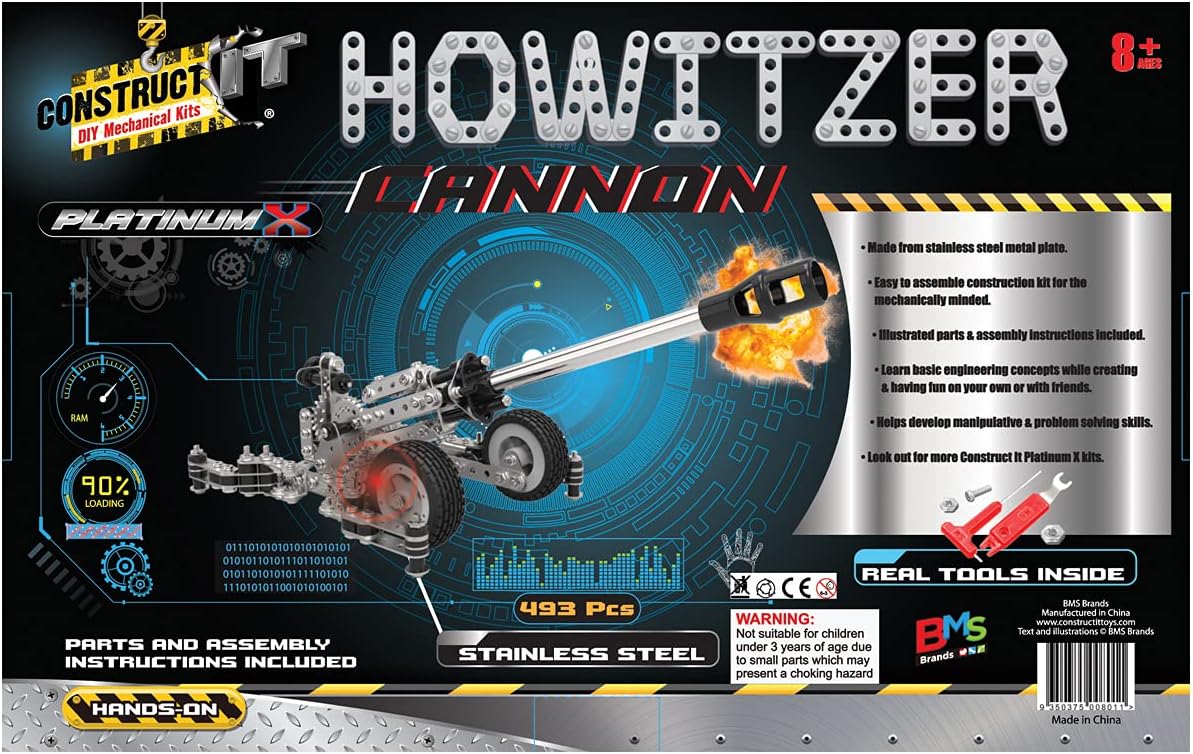 BMS Construct It Kit - Howitzer Cannon Kits 66 Books