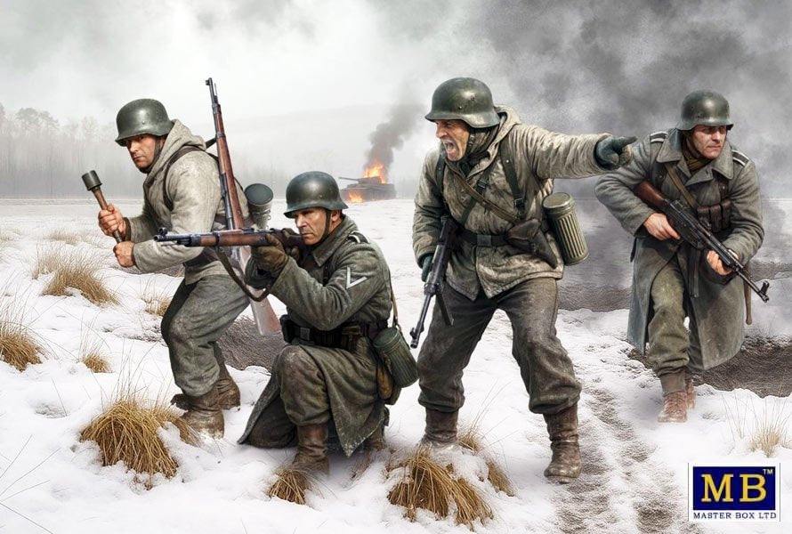 Masterbox 1/35 German Infantry, Bastogne 1944 WWII Scale Model Master Box
