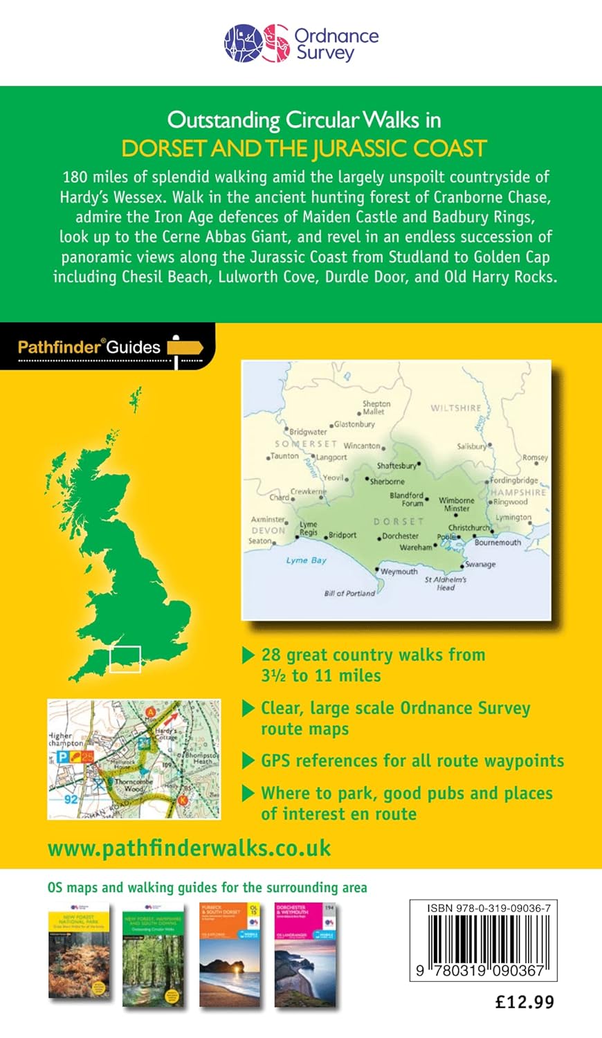 Dorset and the Jurassic Coast Walking Guide - Pathfinder 11 Book Gardners