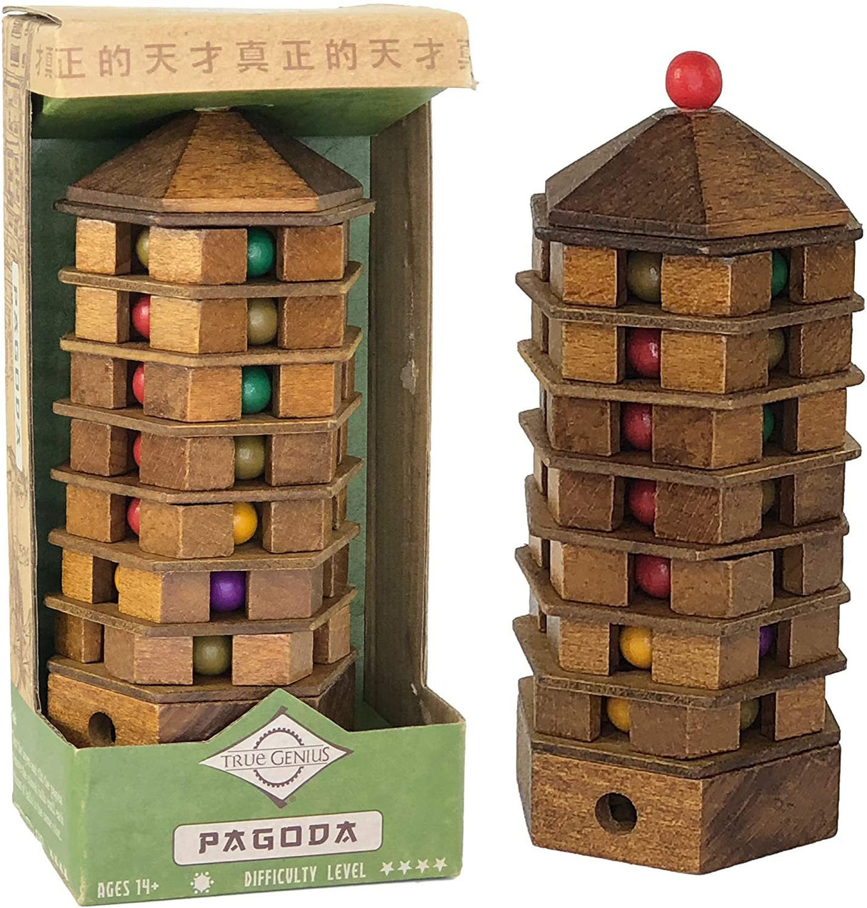 Wooden Puzzle - Chinese Pagoda Game University Games