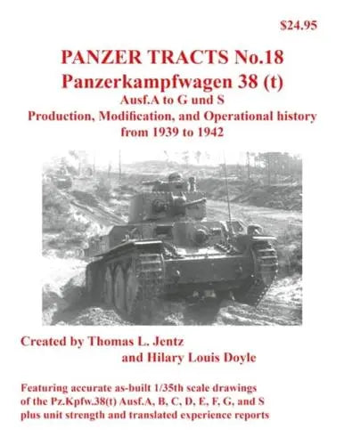 Panzer Tracts No18: Panzerkampfwagen 38(t) Book Gardners