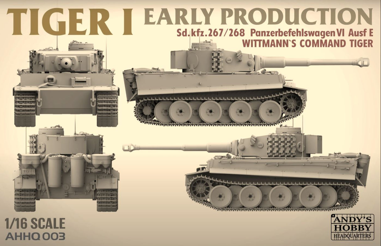 Takom 1/16 Tiger 1 Tank Ausf E Early Production "Andy’s Hobby HQ" Scale Model Takom