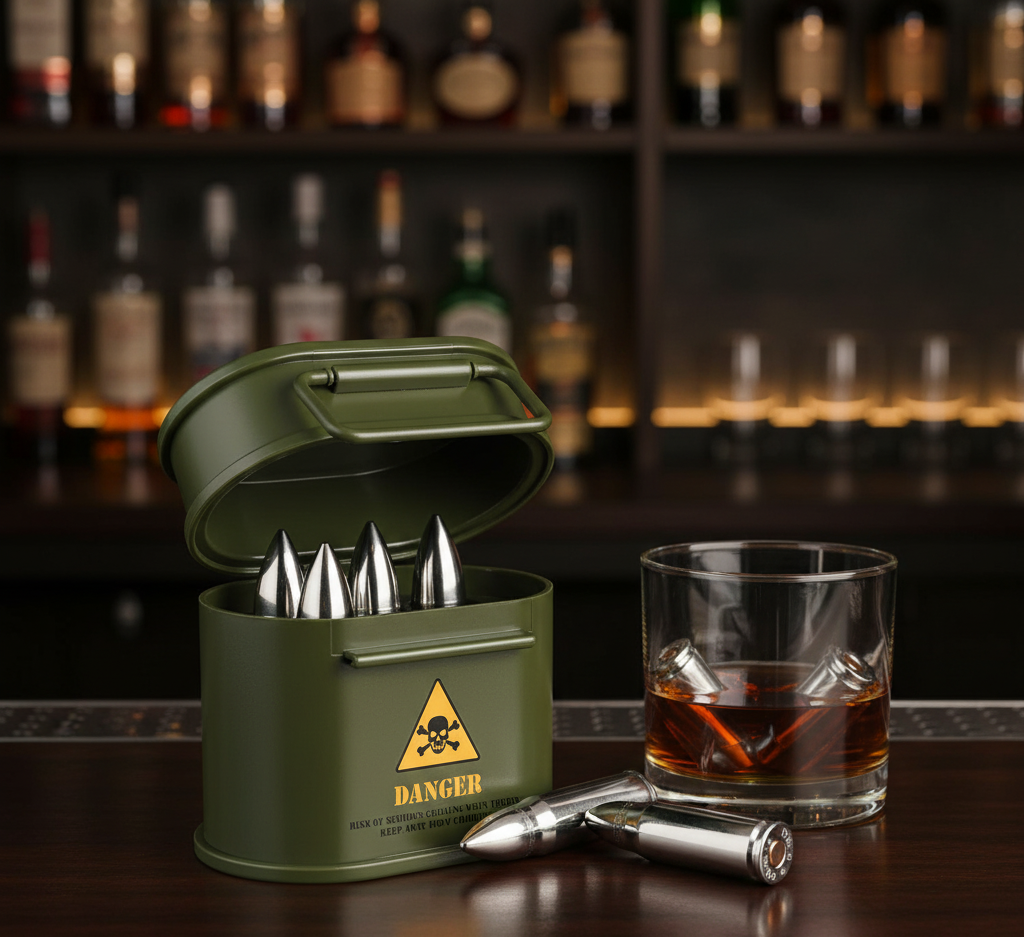 Ice Bullet Shells In Own Ammo Case