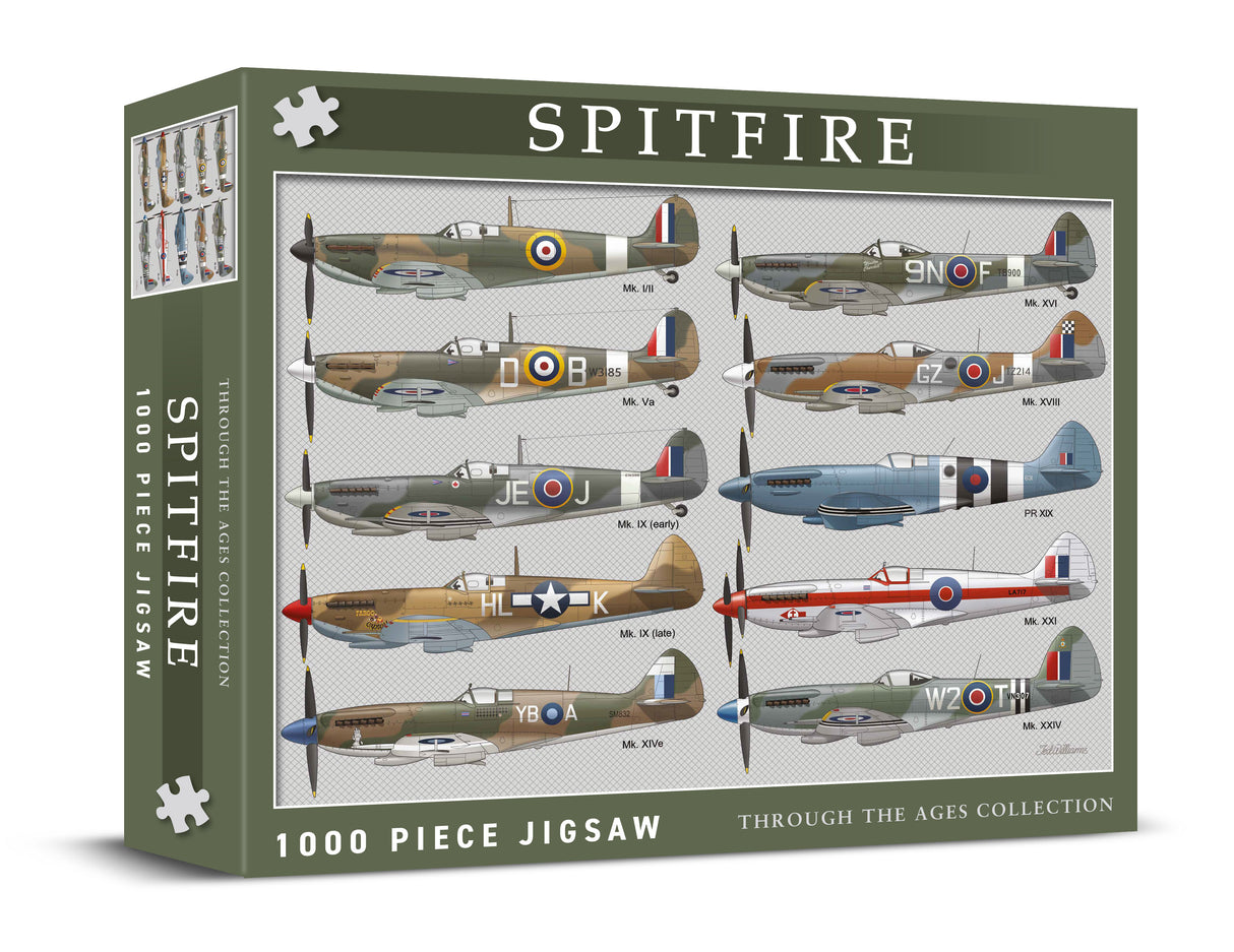Spitfire Through the Ages - 1000pc Jigsaw Puzzle Jigsaw Puzzle Coach House