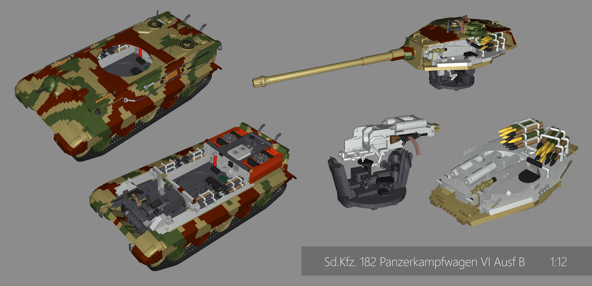 Cobi 1/12 Scale Tiger II Konigstiger Brick Model Kit Cobi