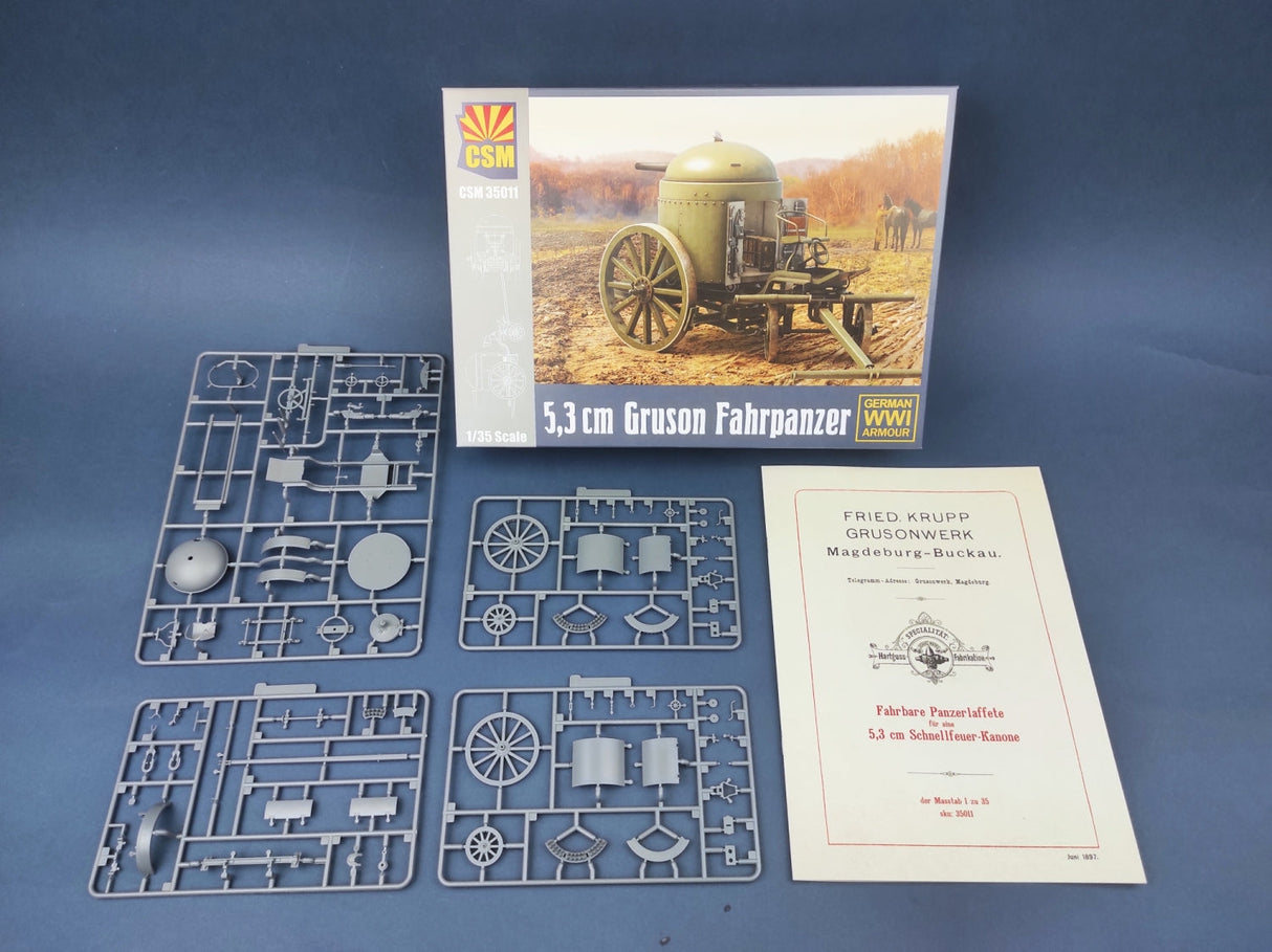 CSM 1/35 Scale German 5.3cm Gruson Fahrpanzer Scale Model CSM