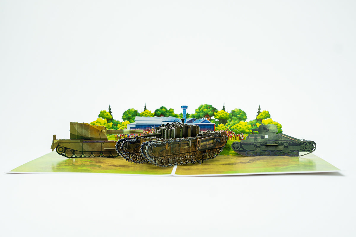 The Tank Museum Tank Arena Pop Up Greetings Card