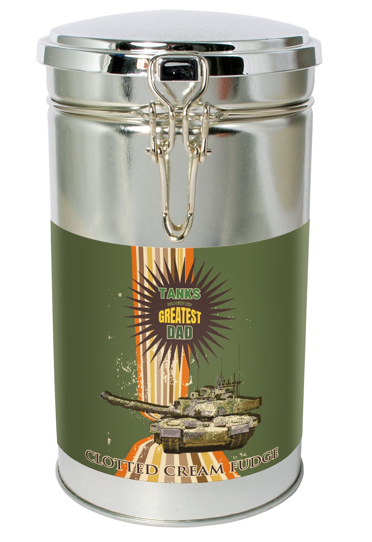 Greatest Dad Clamp Tin Clotted Cream Fudge Fudge/Toffee Farrah's