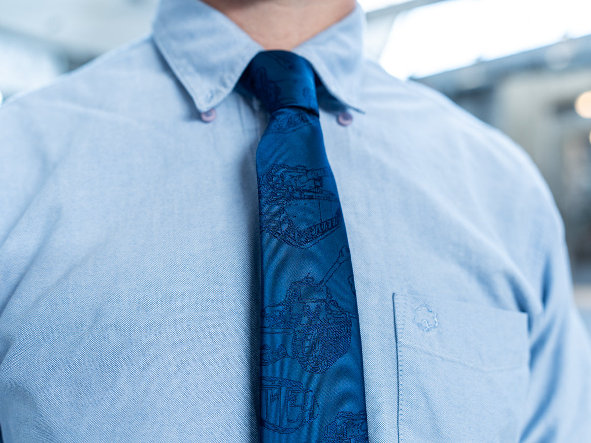 Tank Tie and Pin Badge Tie AAA Ltd