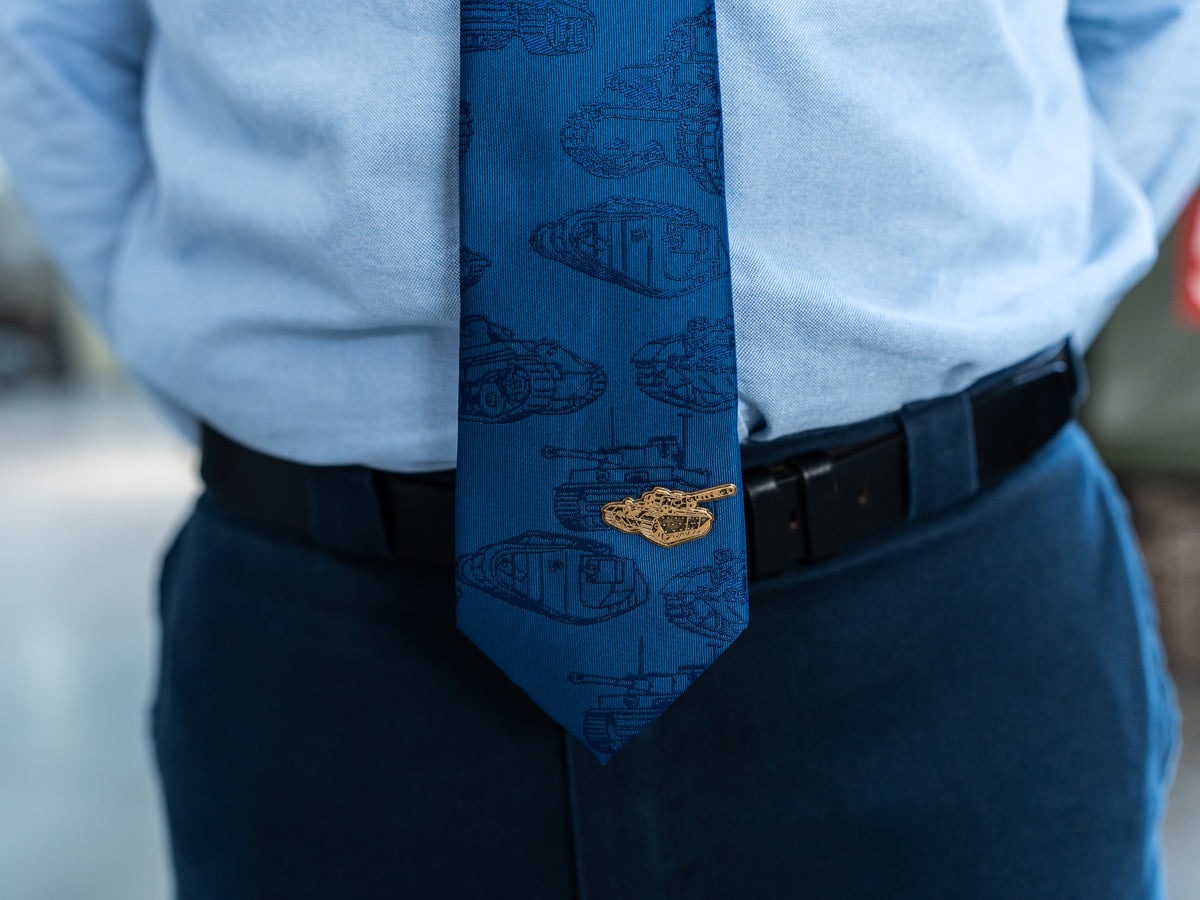 Tank Tie and Pin Badge Tie AAA Ltd