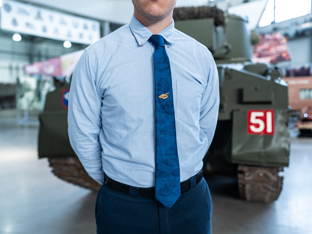 Tank Tie and Pin Badge Tie AAA Ltd