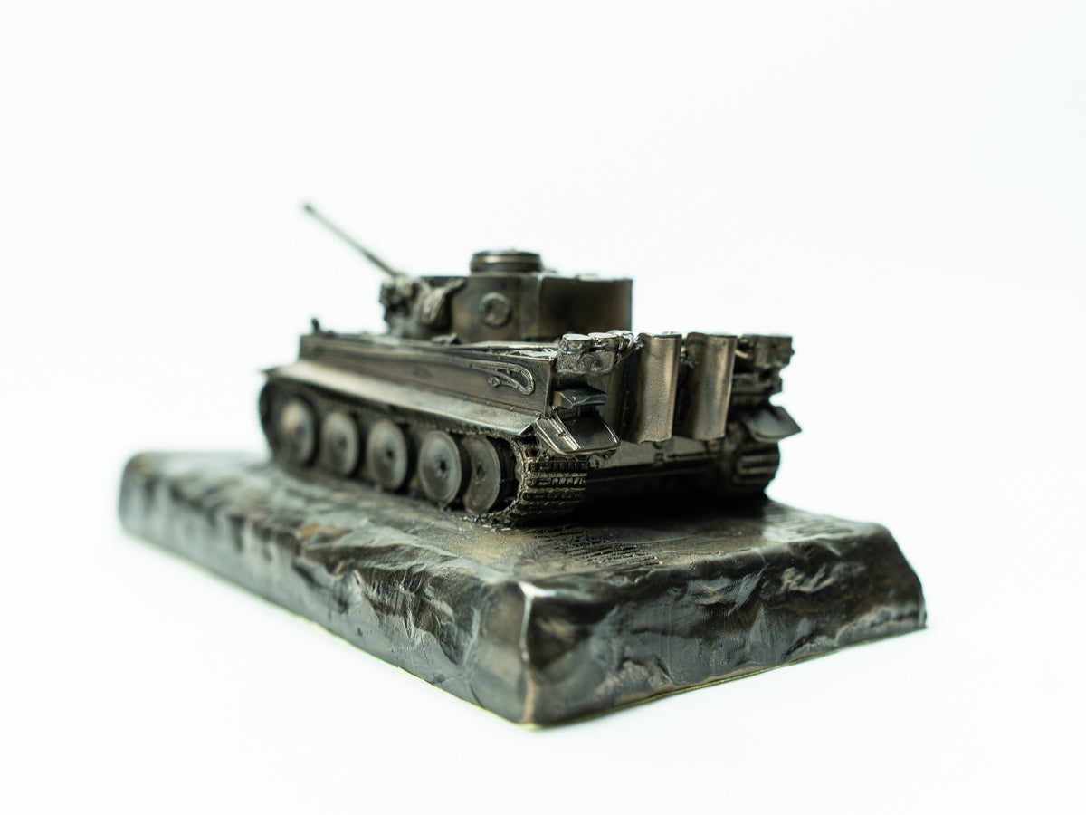 Tiger I Tank Military Figurine Cold Cast Bronze Statue Sculpture Pre-Built Model Unity Gifts