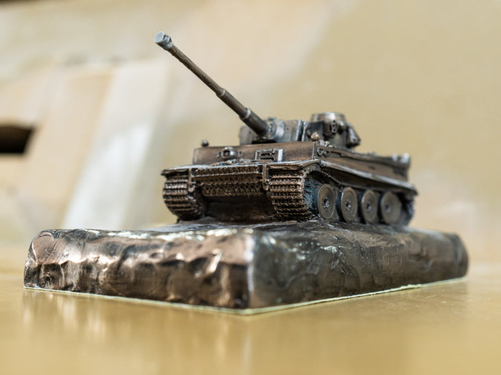 Tiger I Tank Military Figurine Cold Cast Bronze Statue Sculpture Pre-Built Model Unity Gifts