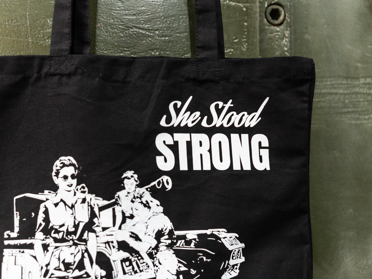 Women In Warfare 'She Stood Strong' Canvas Bag Bag AJ Promotions