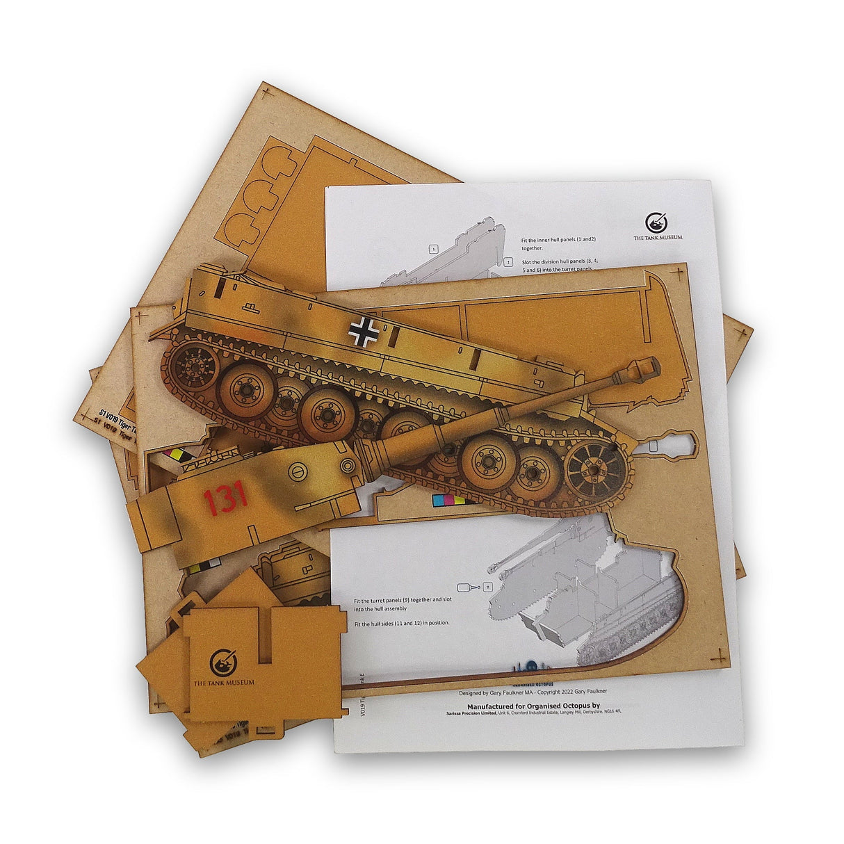 Tiger 131 Wooden Desk Tidy Stationery Organised Octopus