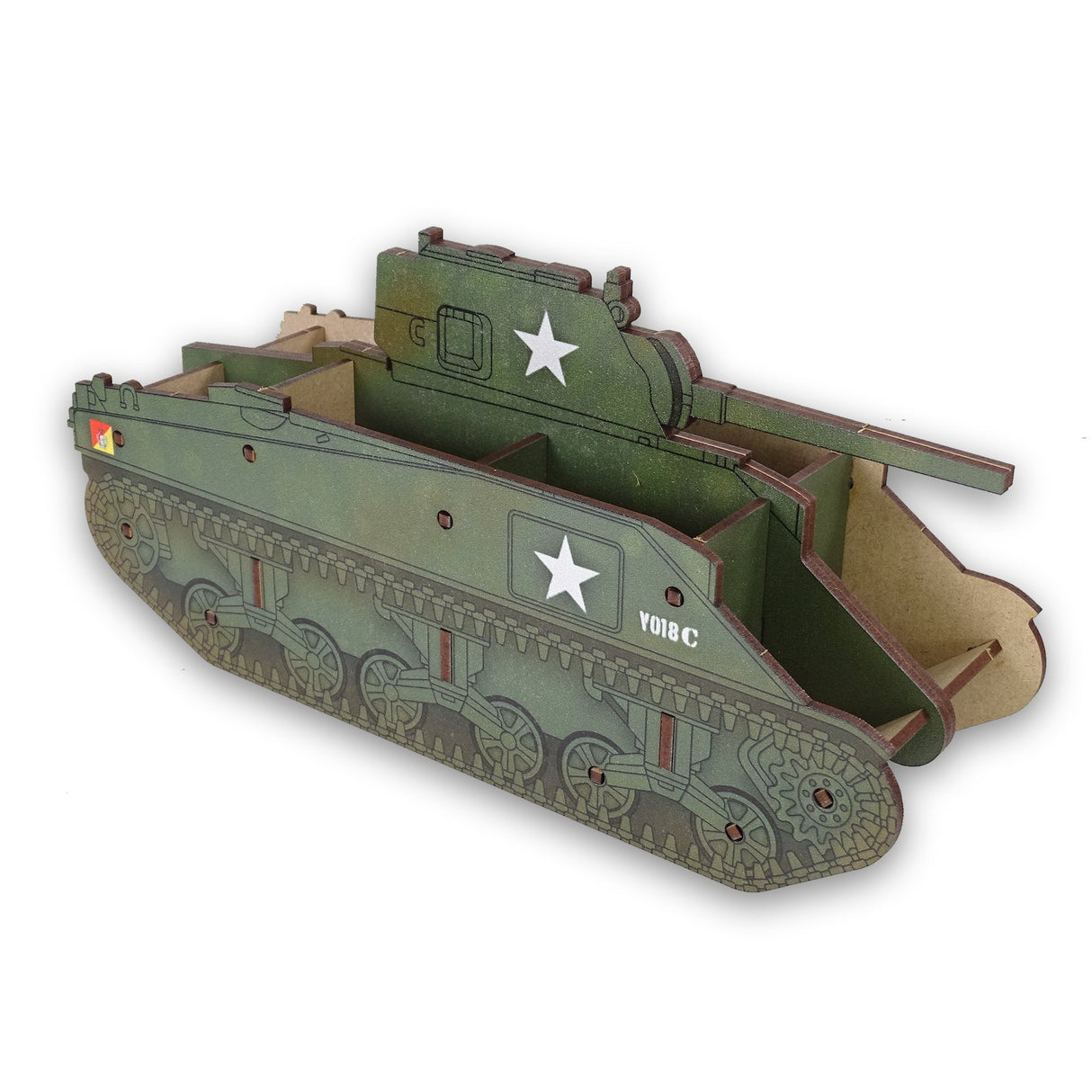 Sherman Wooden Desk Tidy Stationery Organised Octopus