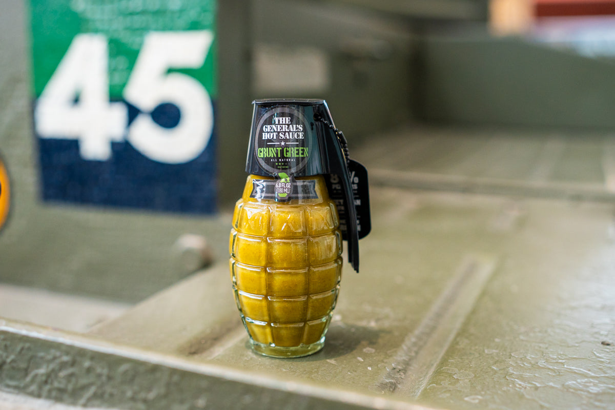 Grunt Green Grenade Sauce Food The General's Hot Sauce