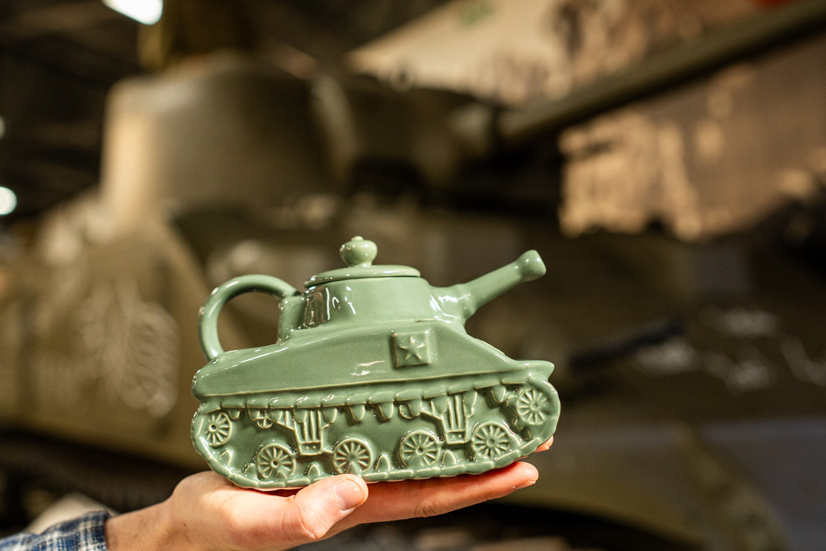 Sherman Tank Teapot Homeware Design Masters