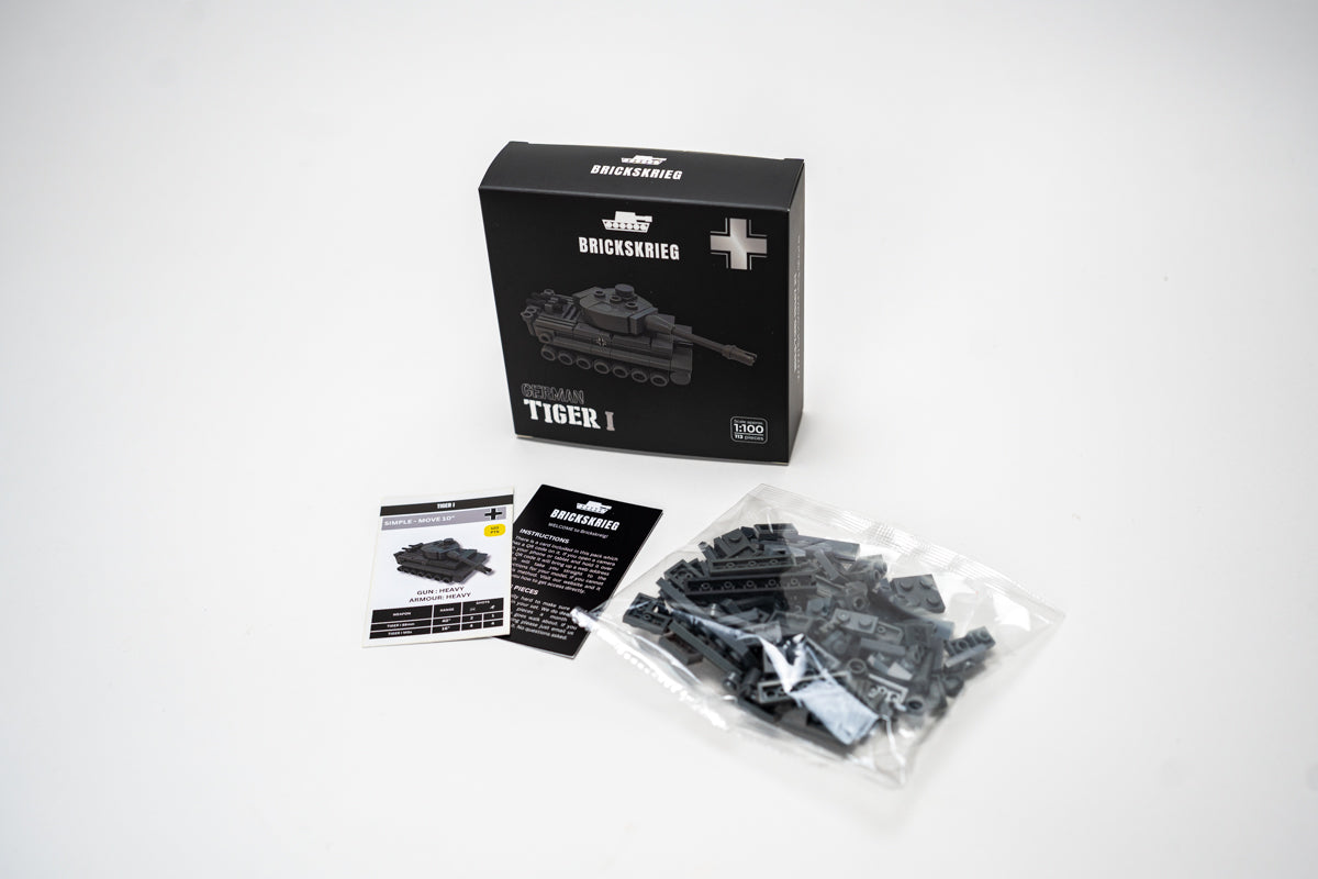 Brickskrieg 1/100 Scale Tiger I Tank Brick Model Kit BricksKrieg