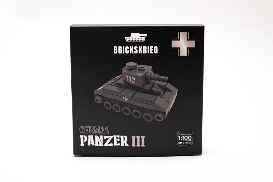 Brickskrieg 1/100 Scale Panzer III Tank Brick Model Kit BricksKrieg