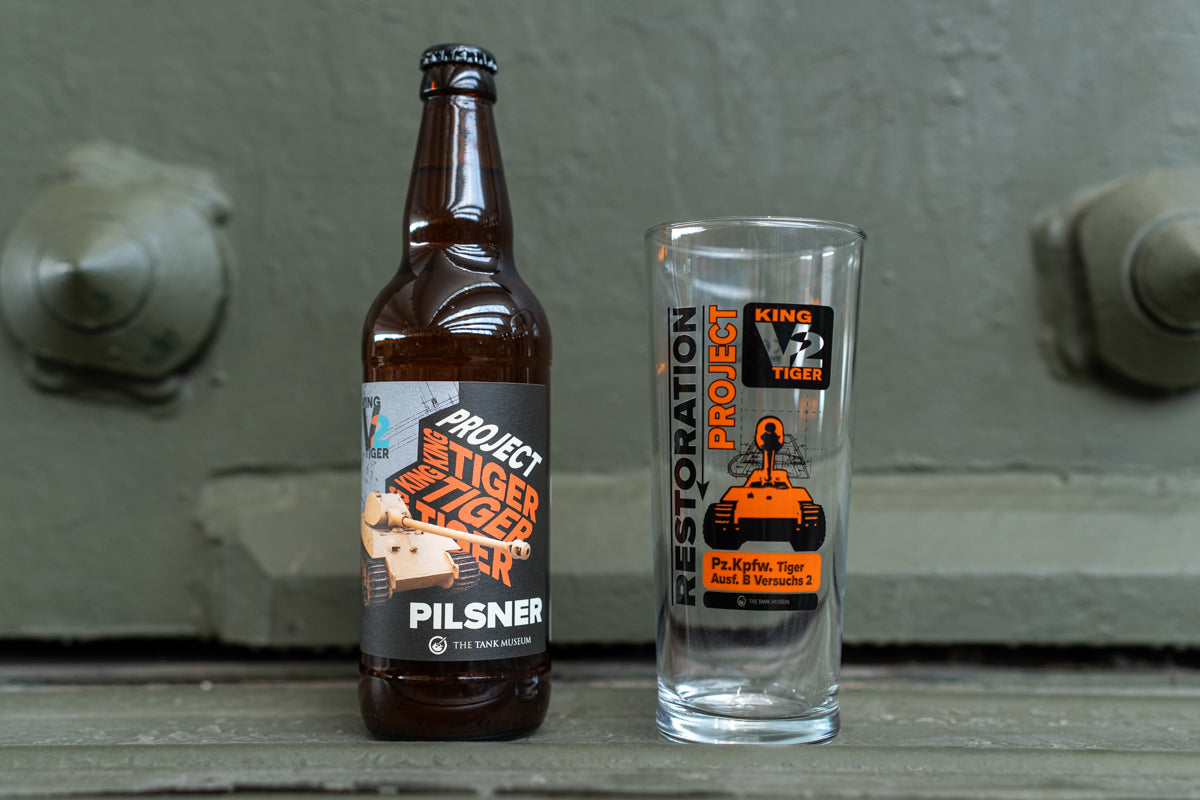 King Tiger V2 Pilsner and Pint Glass Gift Selection Drink The Tank Museum