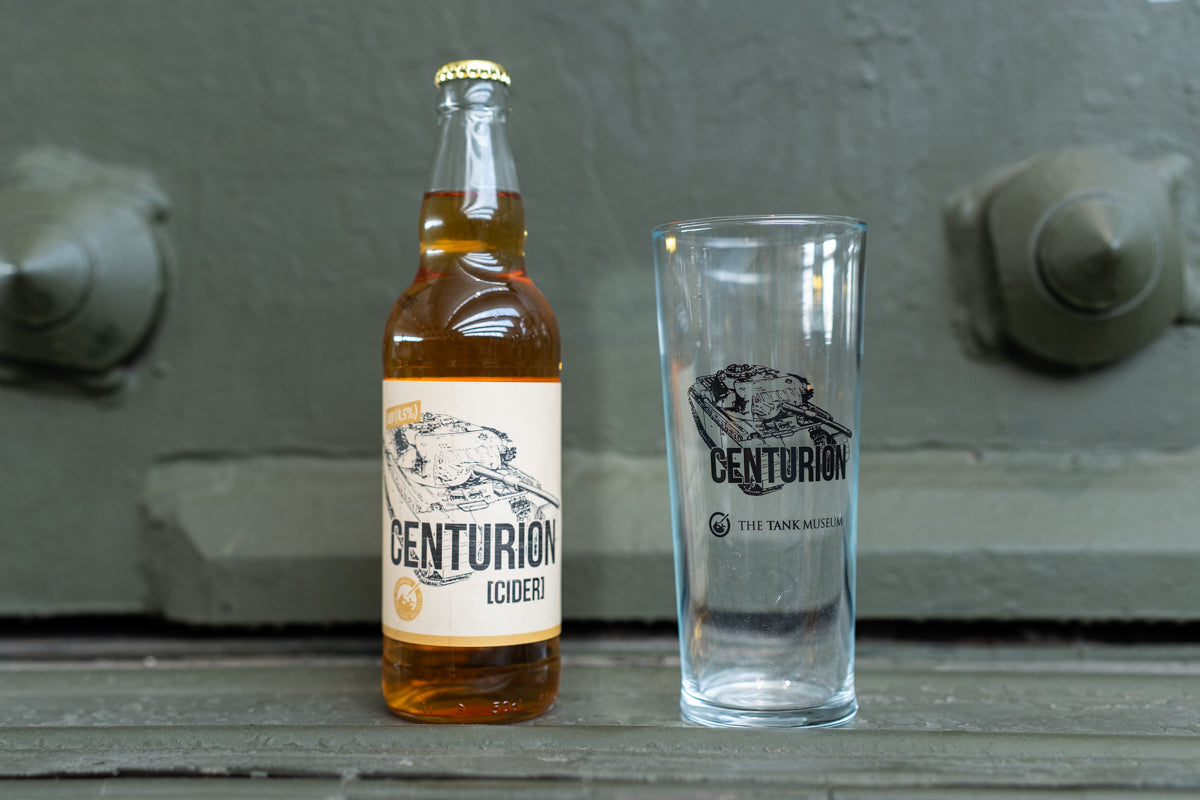 Centurion Cider with Centurion Pint Glass Drink The Tank Museum