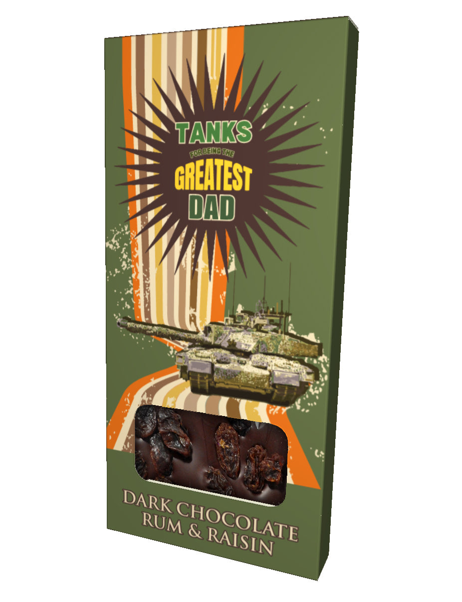Greatest Dad Dark Choc Rum & Raisin Infusion Bar Food Farrah's