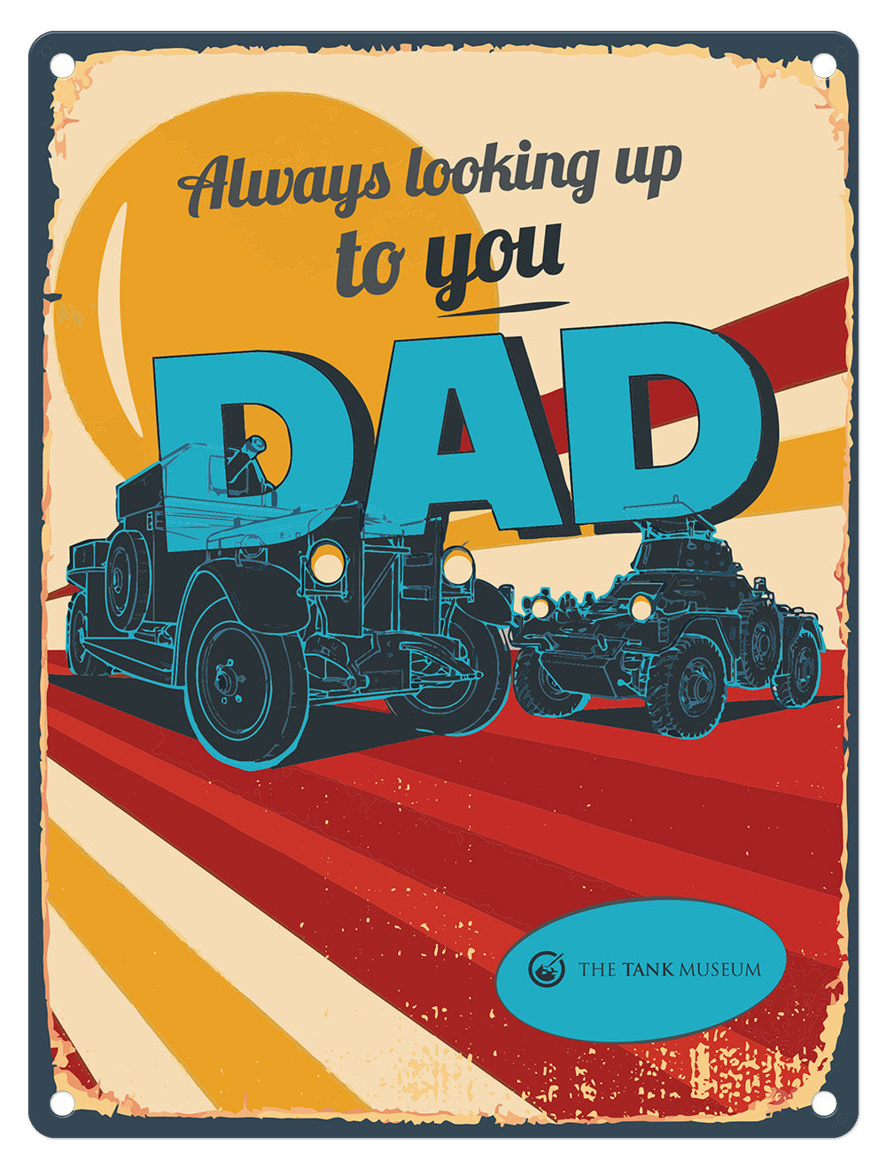 Father's Day 'Always Looking Up to You Dad' Mini Metal Sign Wall Art The Original Metal Sign Co
