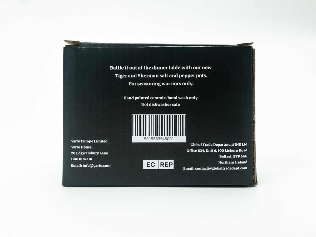 Tiger 131 and Sherman Tank Salt & Pepper Shakers Homeware Yarto