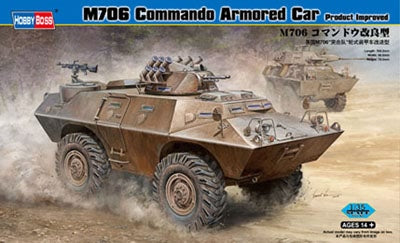 Hobby Boss 1/35 M706 Commando Armoured Car Brick Model Kit Hobby Boss