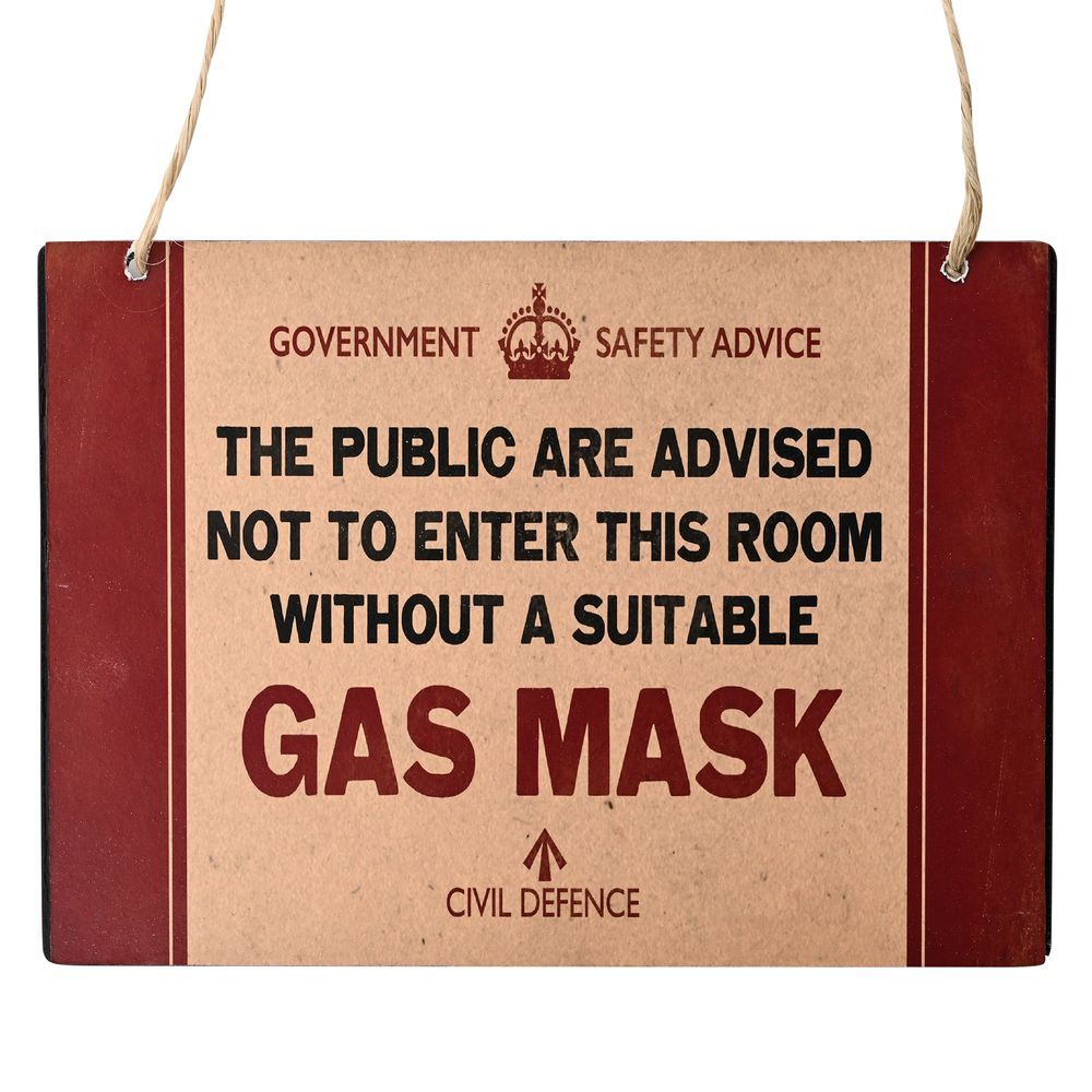 Civil Defence Gas Mask Wall Plaque Wall Art Widdop Bingham