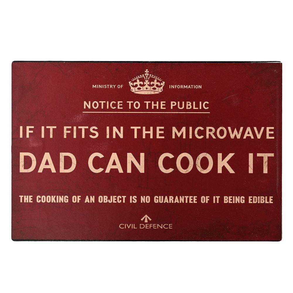 Civil Defence Dad Microwave Wall Plaque Wall Art Widdop Bingham