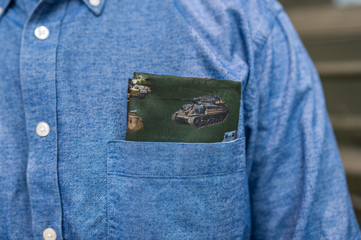 Tank Print Montage Handkerchiefs Hankies Dalaco