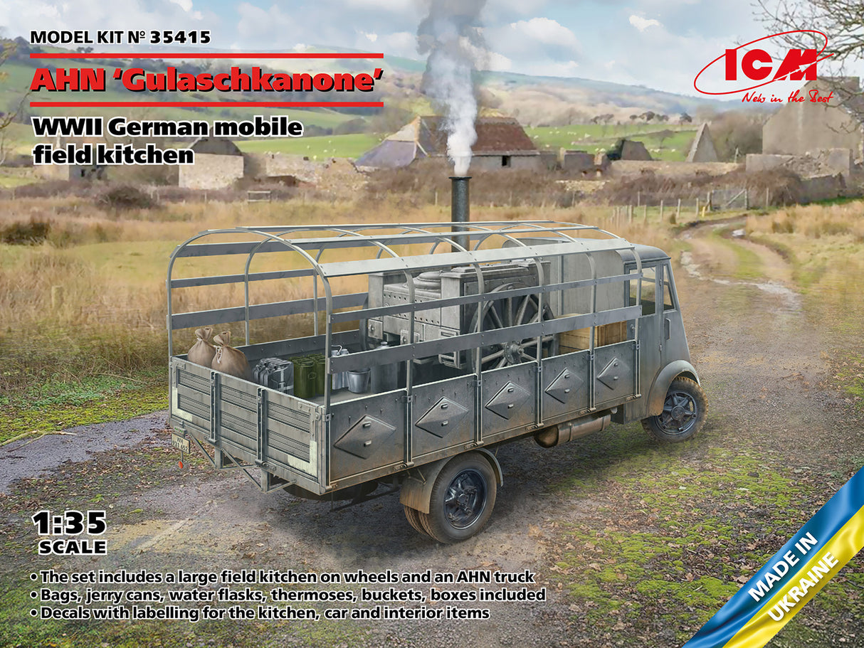 ICM 1/35 WWII German Mobile Field Kitchen Brick Model Kit ICM