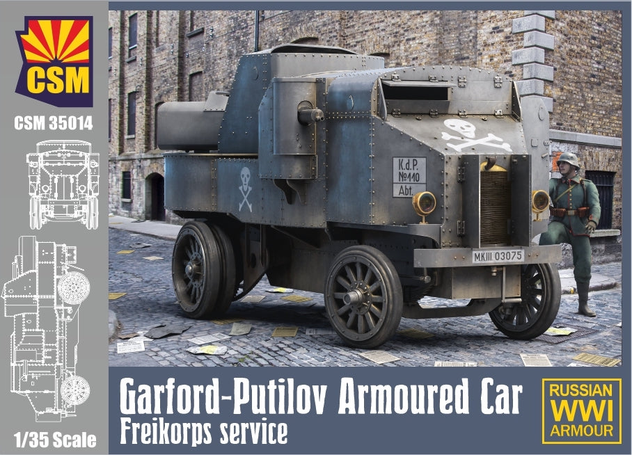 CSM 1/35 scale Garford-Putilov Freikorps Armoured Car Scale Model CSM