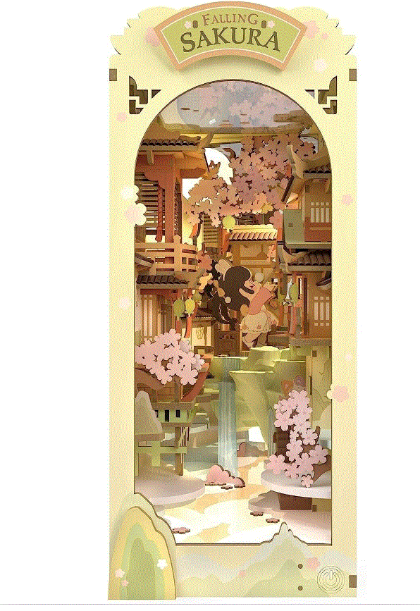 Rolife 3D Book Nooks and Bookends Homeware Rolife Falling Sakura