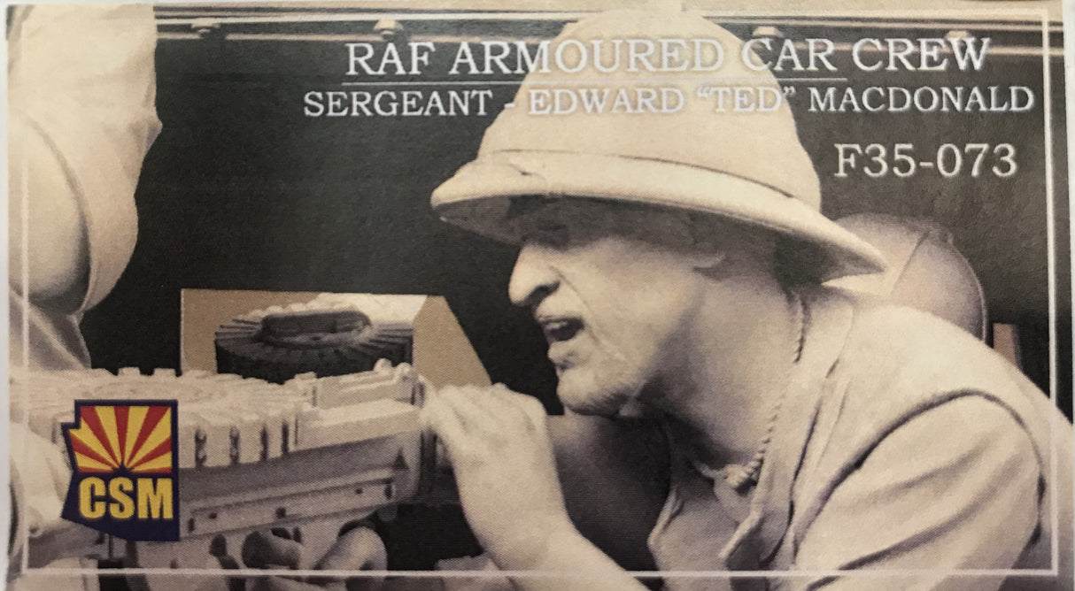 CSM 1/35 Armoured Tender Scale Figures Scale Model CSM RAF AC crew sergeant MacDonald.