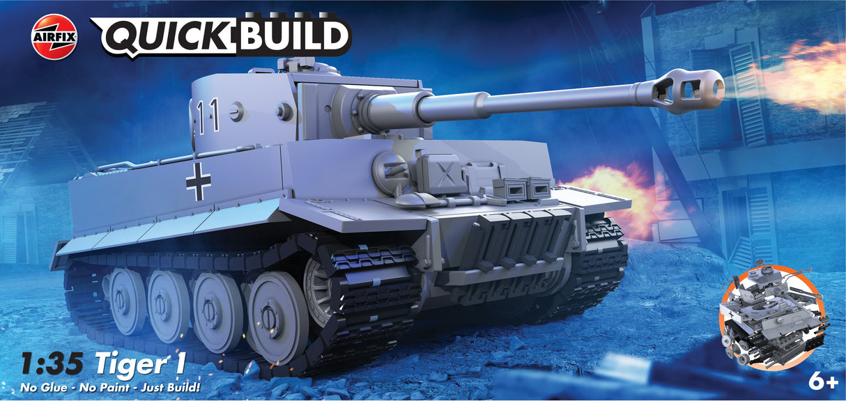 Airfix Tiger 1 Quickbuild in 1/35 Scale Brick Model Kit Airfix