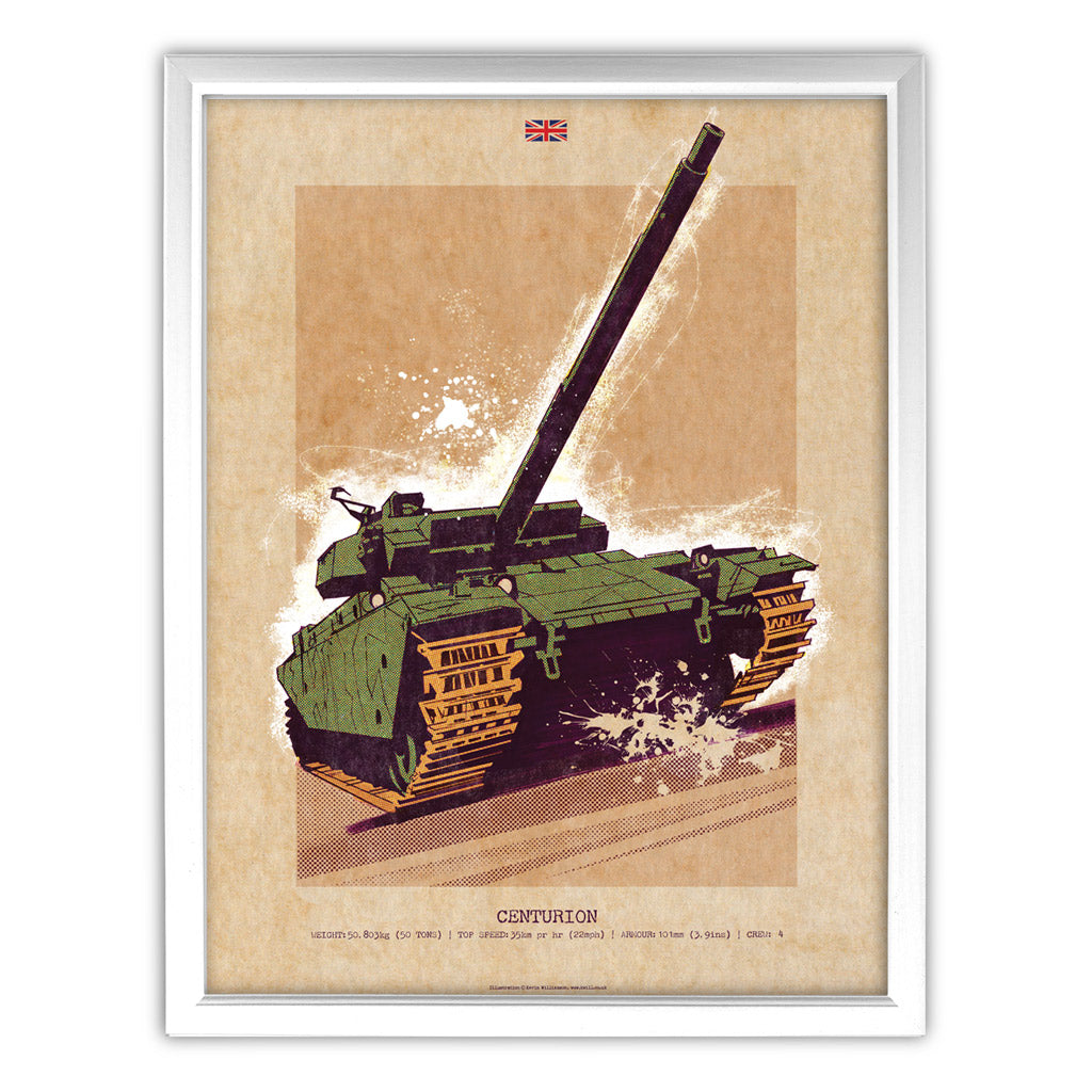 Art Print: Centurion Tank Print Wall Art On Demand Star Editions 11x14" With White Frame