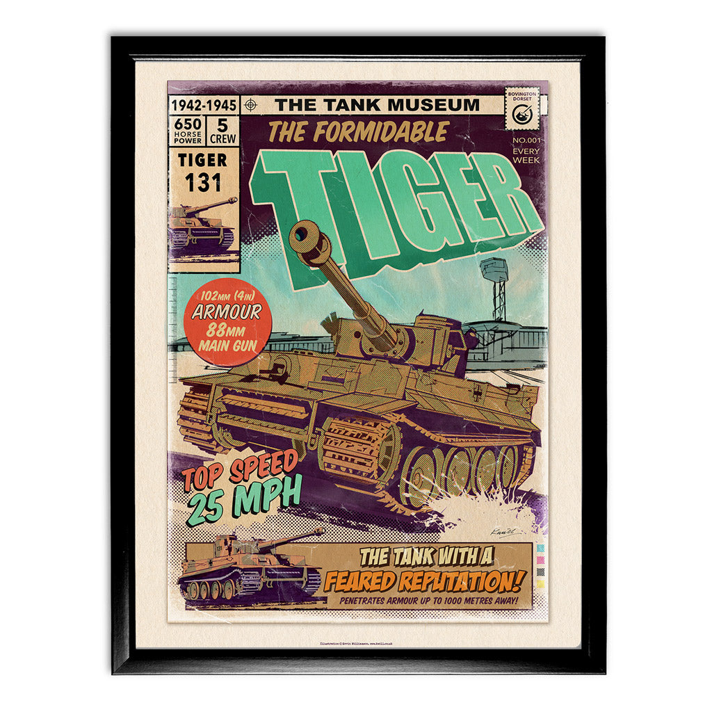 Art Print: The Formidable Tiger Comic Print Wall Art On Demand Star Editions 11x14" With Black Frame