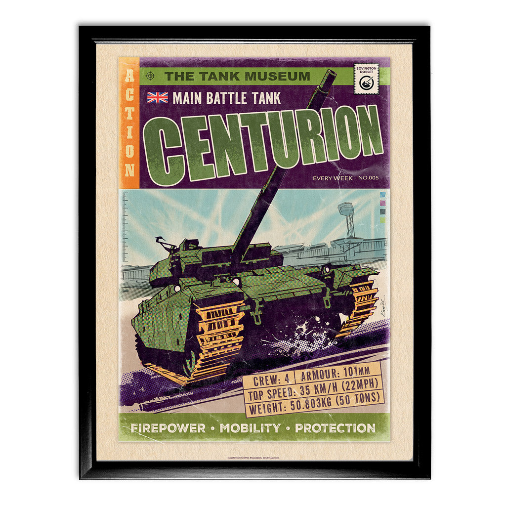 Art Print: The Centurion Tank Comic Print Wall Art On Demand Star Editions 11x14" With Black Frame