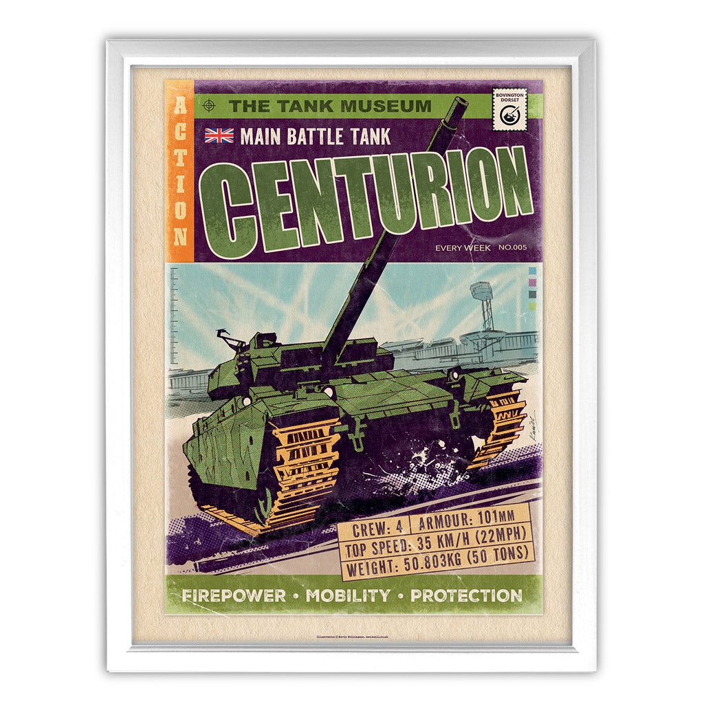 Art Print: The Centurion Tank Comic Print Wall Art On Demand Star Editions 11x14" With White Frame