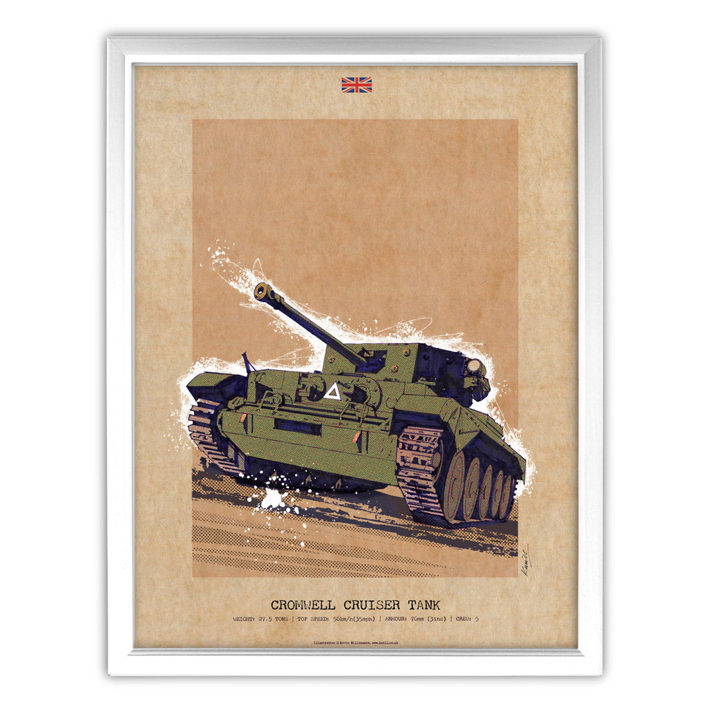 Art Print: Cromwell Cruiser Print Wall Art On Demand Star Editions 11x14" With White Frame