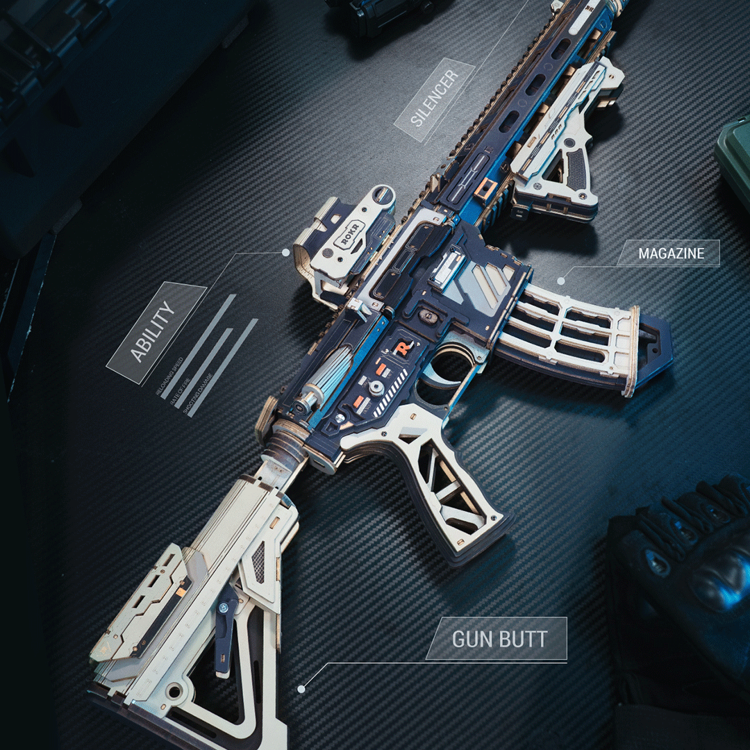 Rokr: M416 Carbine Wooden Puzzle Toy Robotime